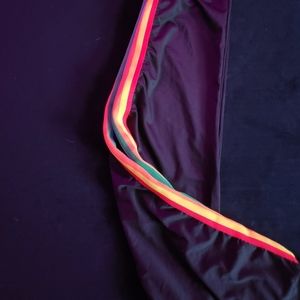 Rainbow strip yoga pants